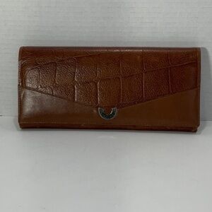 TED Lapidus clutch/wallet Brown Leather